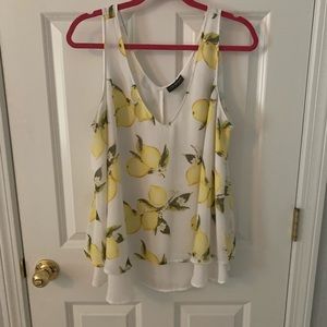 Lane Bryant lemon print tank top